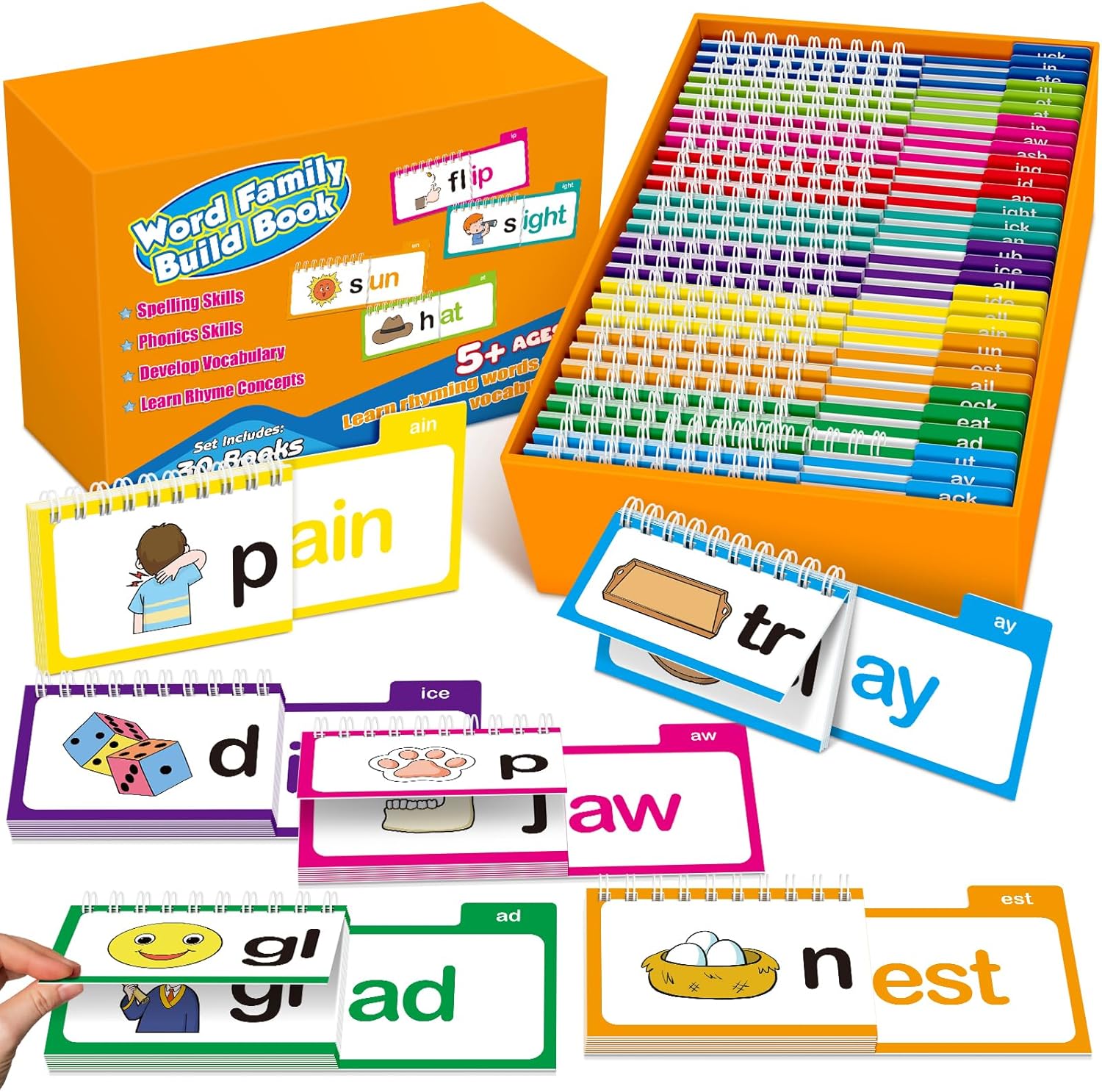 Sight Word Game - Phonics Flash Cards Word Family Build