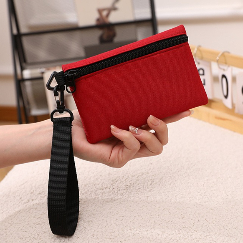 Kids Education Money - Simple Zipper Canvas Mini Coin Purse