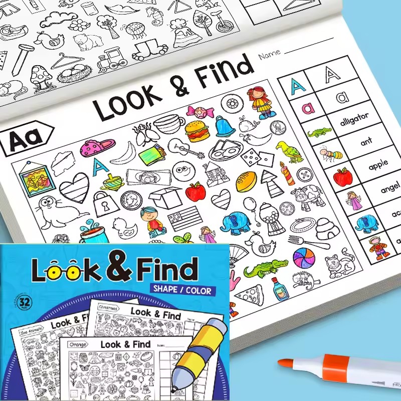 English Kids Education - Look And Find Coloring Book for
