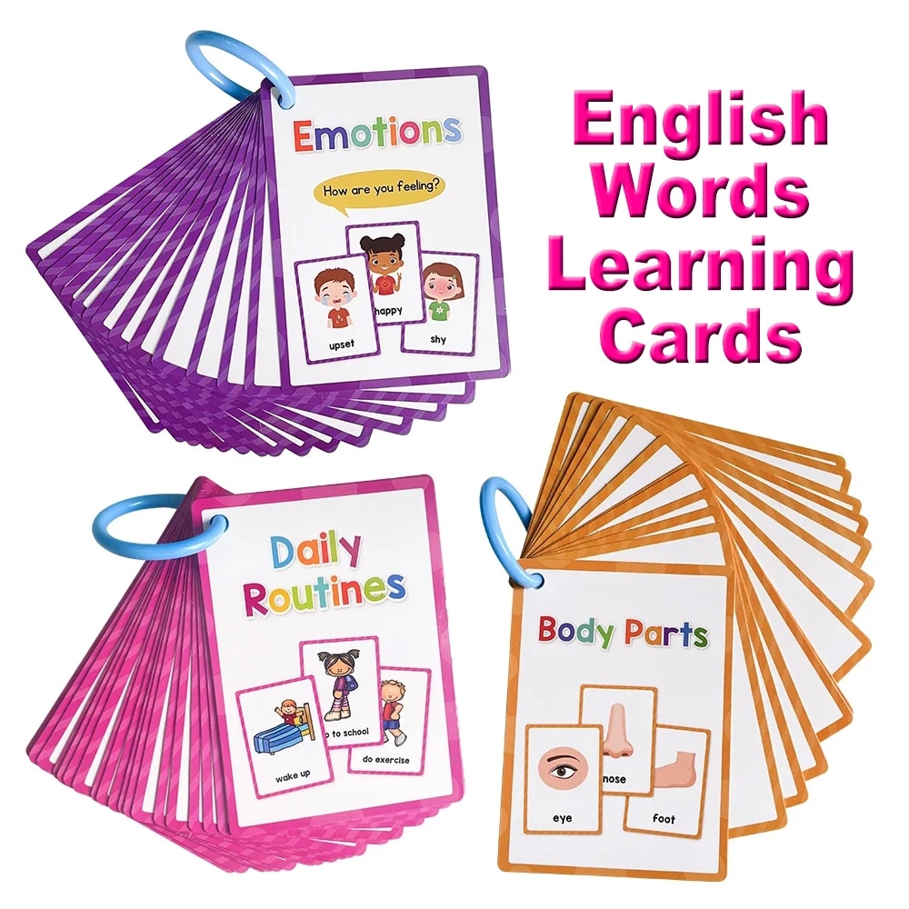 Kids Education Words - Montessori Kids Learning English Words Cards
