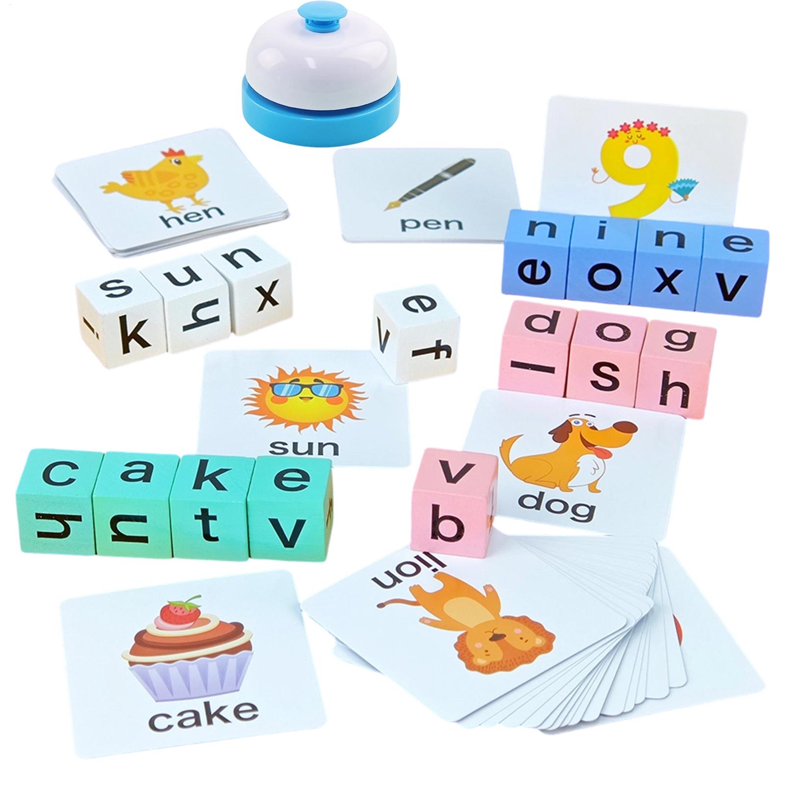 Sight Word Game - Kids Spelling Games Wooden Blocks Puzzles