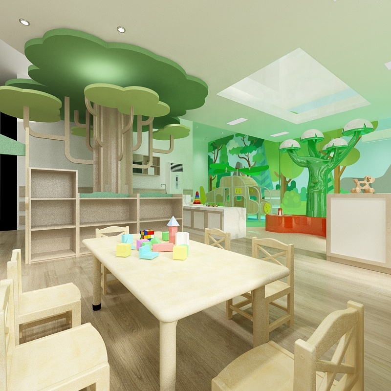 Kids Education Center - Kids Preschool Furniture Set Style Wooden
