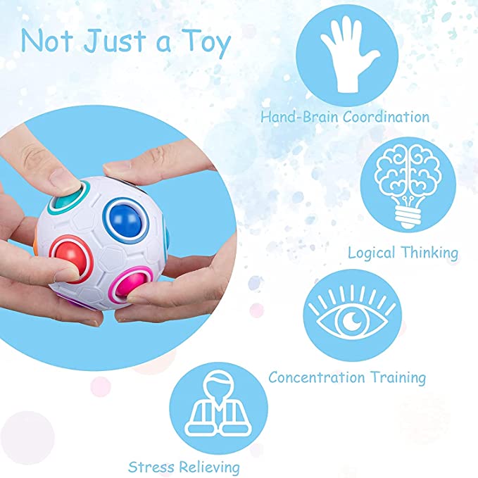 Magic Rainbow Puzzle Ball Spee - Brain Teaser Cube ulasan dan harga
