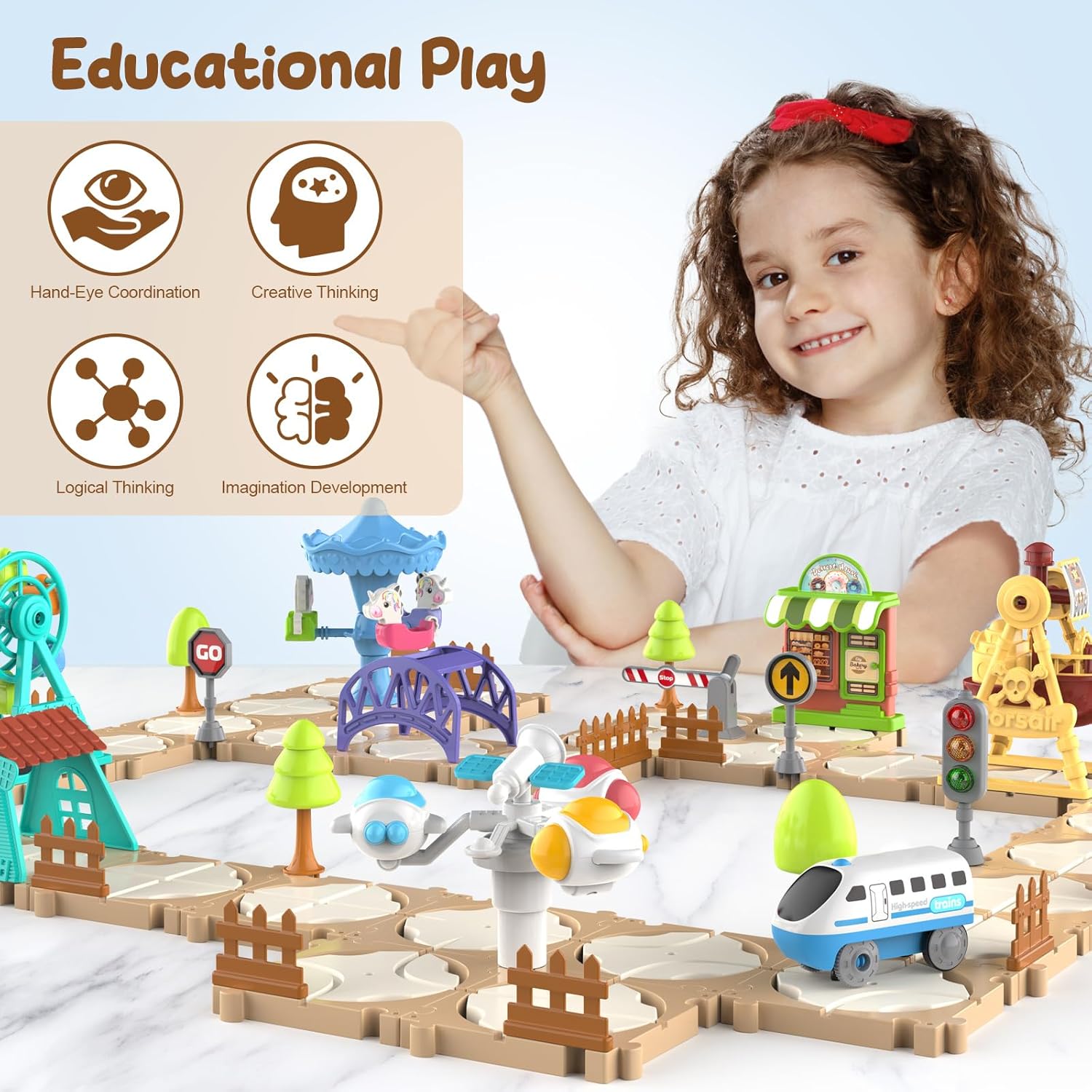 DIY Puzzle Track Car Set Assem - Kids Educational Game ulasan dan harga