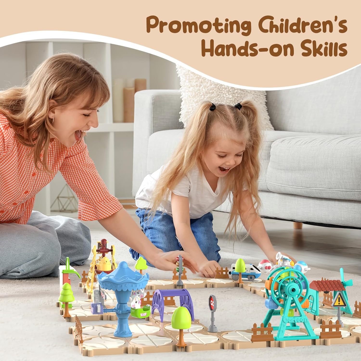 DIY Puzzle Track Car Set Assem - Kids Educational Game ulasan dan harga