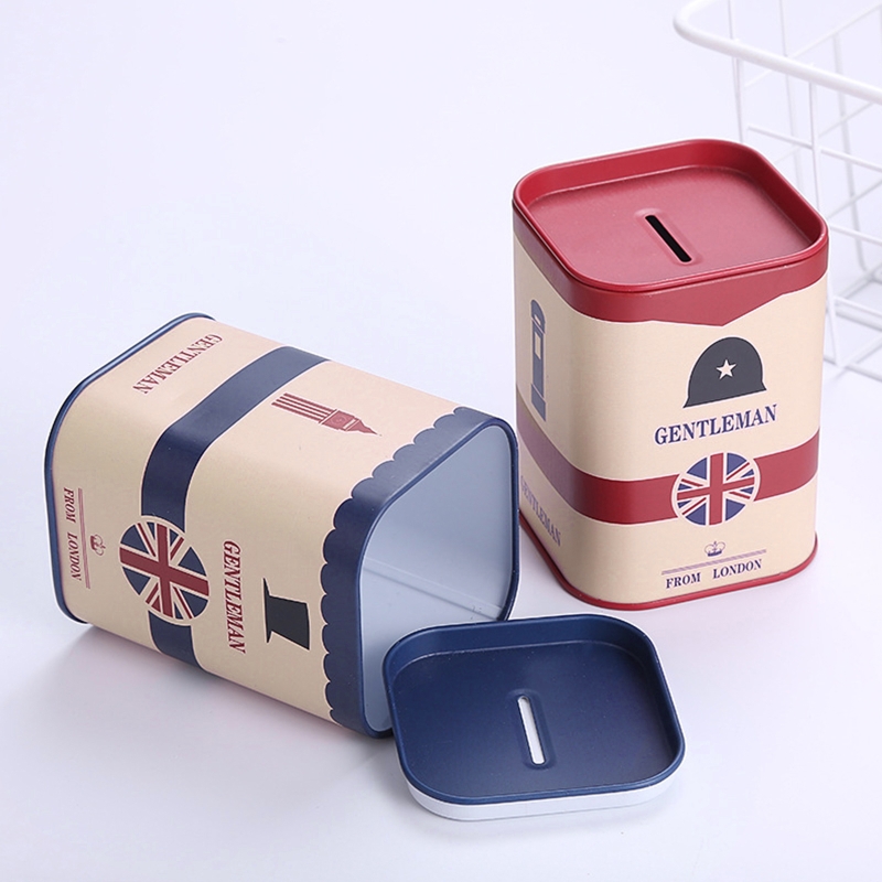 Piggy Metal Square Gentleman T - Kids Education Money ulasan dan harga