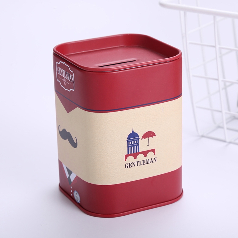 Piggy Metal Square Gentleman T - Kids Education Money ulasan dan harga