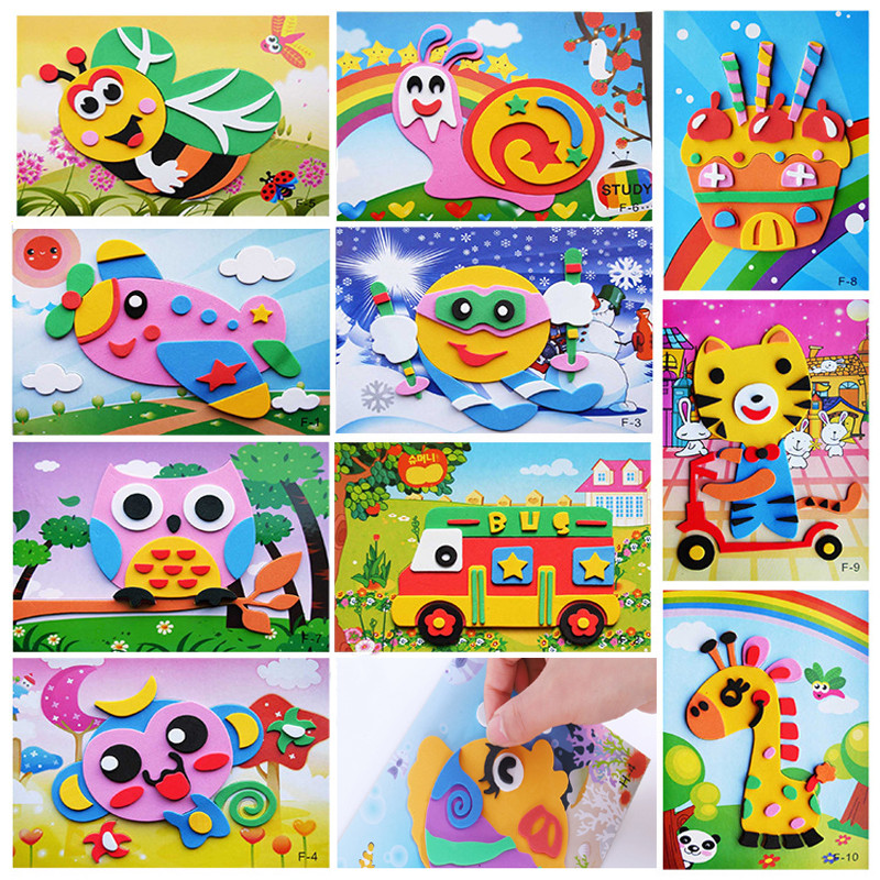 5Pcs/10Pcs/Lot Kids DIY 3D EVA - Kids Education Shows ulasan dan harga