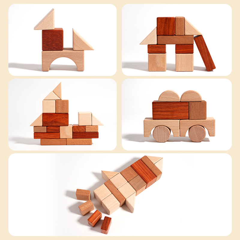 29-Piece Wood DIY Building Blo - Kids Education Age ulasan dan harga