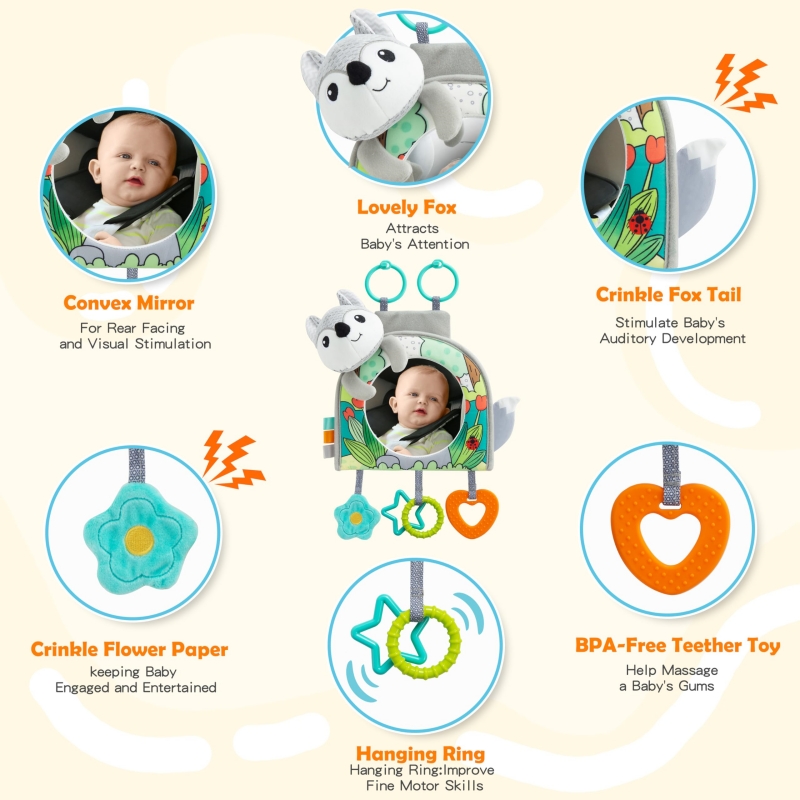 Baby Car Seat Mirror Infant Ca - Kids Education Shows ulasan dan harga