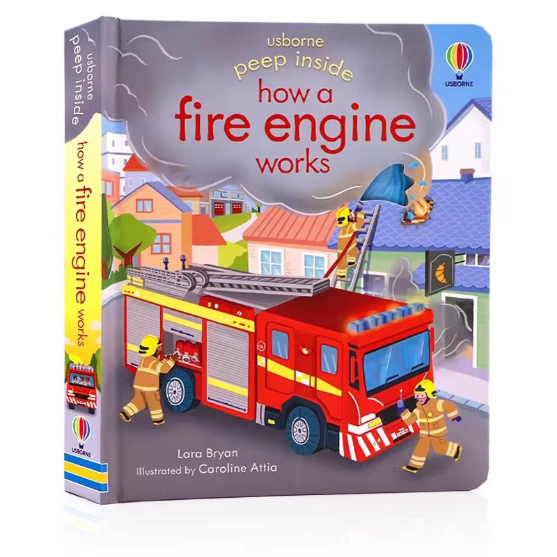 Usborne Peep Inside How A Fire - Kids Education Age ulasan dan harga