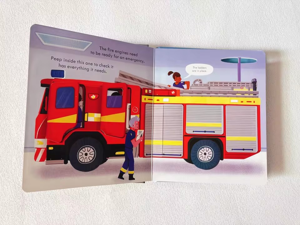 Usborne Peep Inside How A Fire - Kids Education Age ulasan dan harga