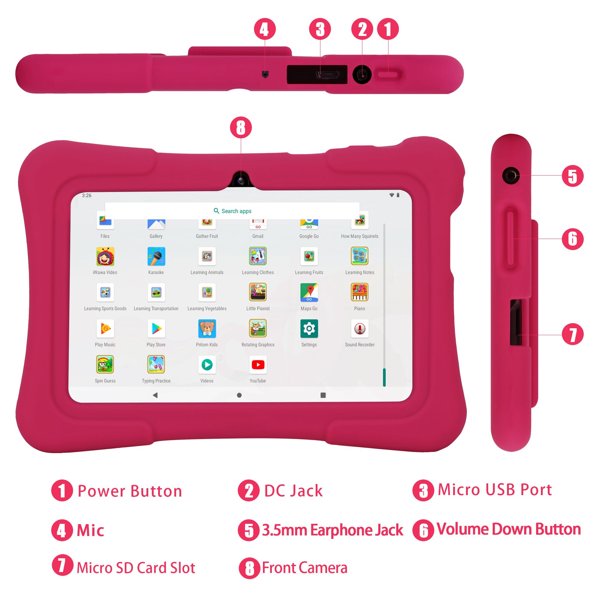 PRITOM 7 Inch Kids Tablet Quad - Kids Education Software For Pc ulasan dan harga