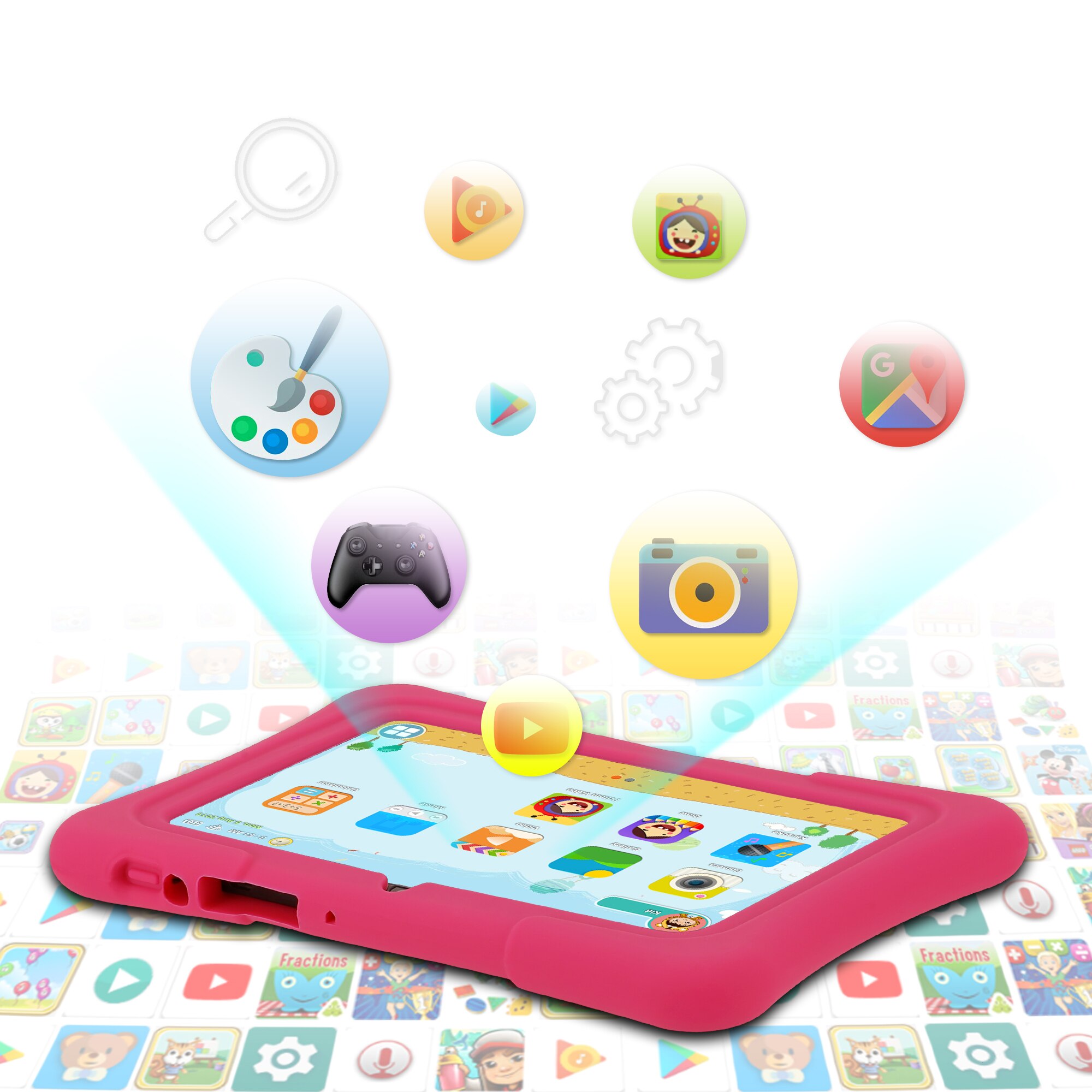 PRITOM 7 Inch Kids Tablet Quad - Kids Education Software For Pc ulasan dan harga