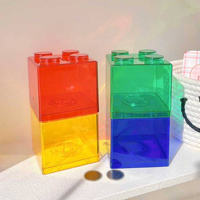 Blocks Shape Coin Box Kids Mon - Kids Education Money ulasan dan harga