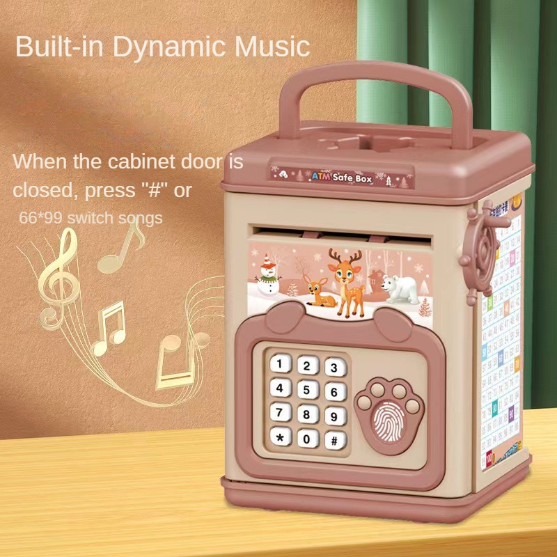 Money Box with Fingerprint Pig - Kids Education Money ulasan dan harga