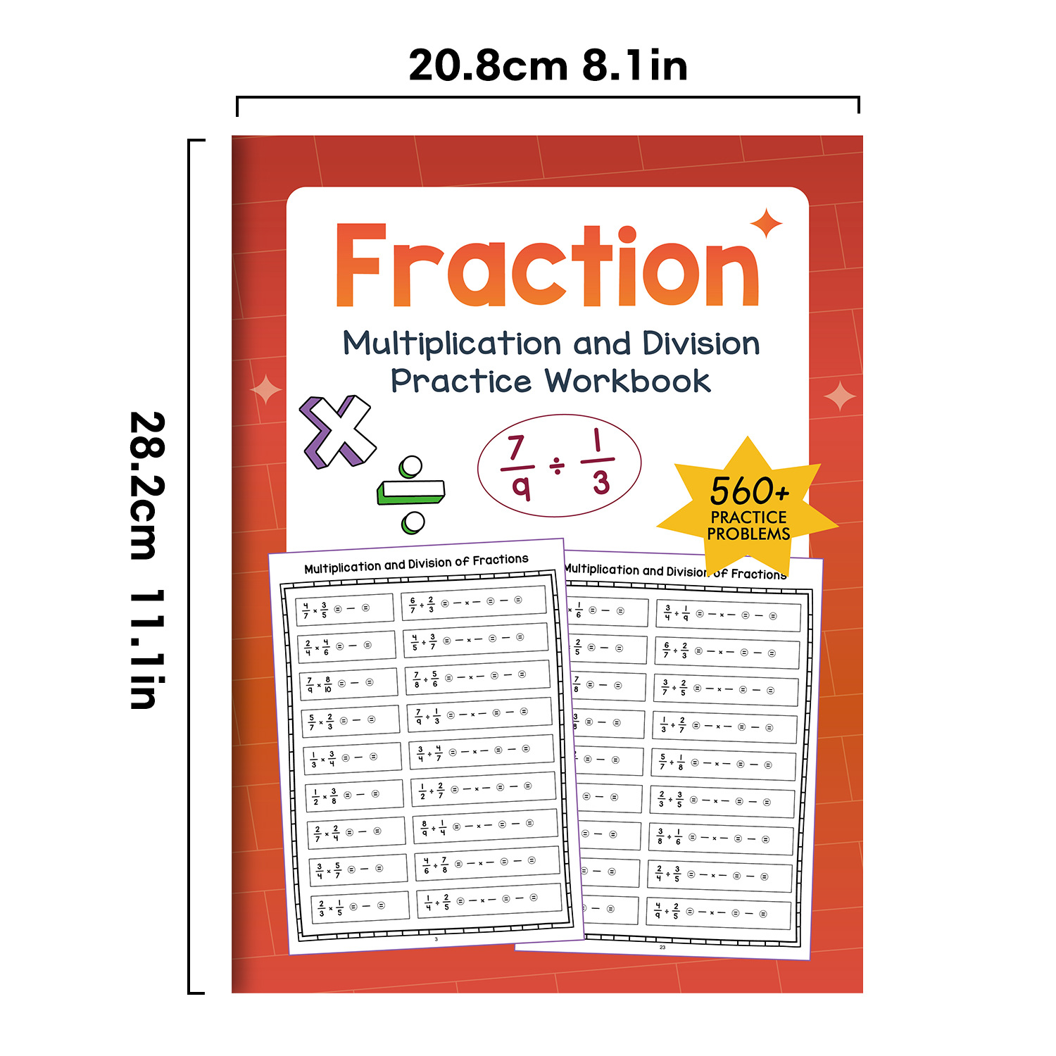 32 Pages A4 Fraction Multiplic - Kids Education Age ulasan dan harga