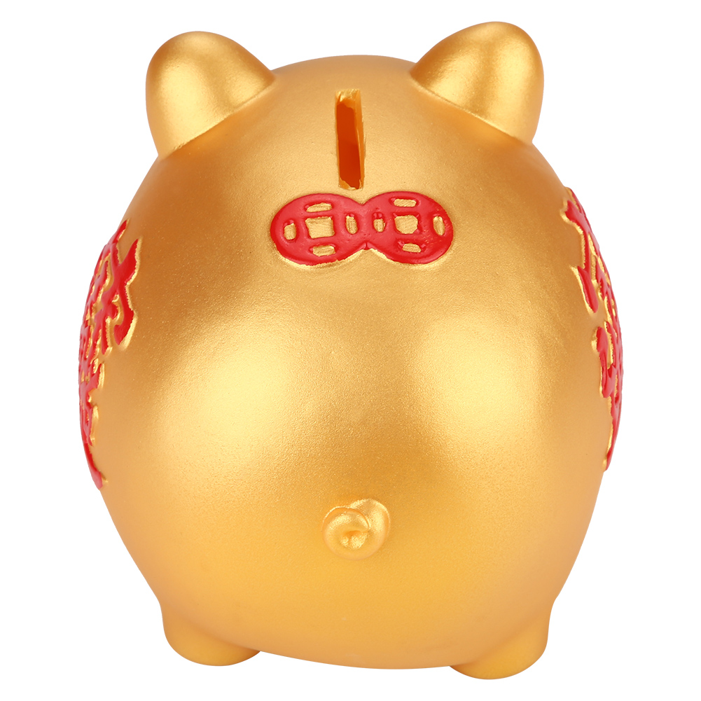 Golden Cute Plastic Pig Bank S - Kids Education Money ulasan dan harga