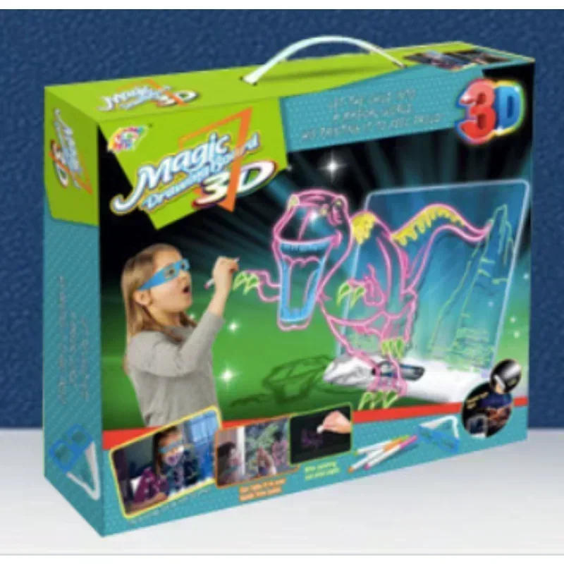 3D Magic Drawing Board LED Glo - Kids Education Foundation ulasan dan harga