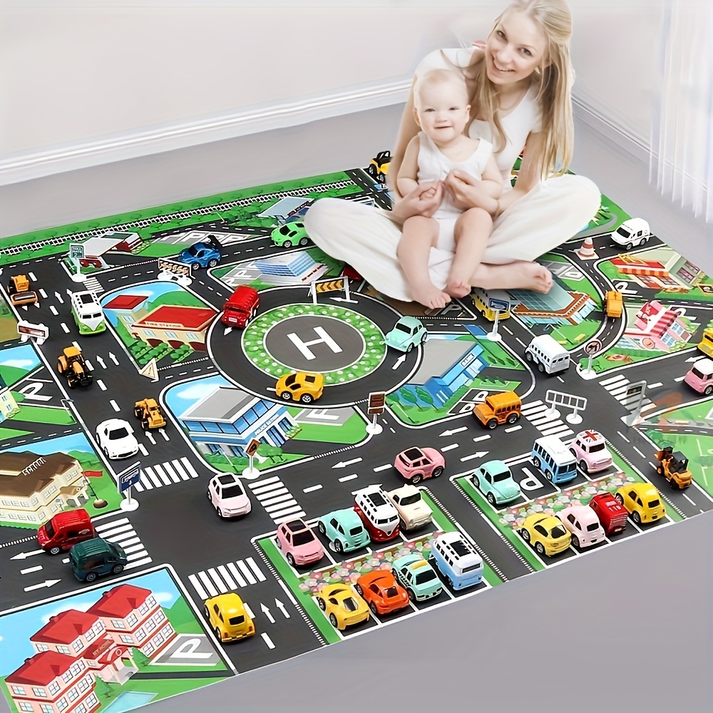 1pc, City Traffic Play Mat, La - Kids Educational Game ulasan dan harga