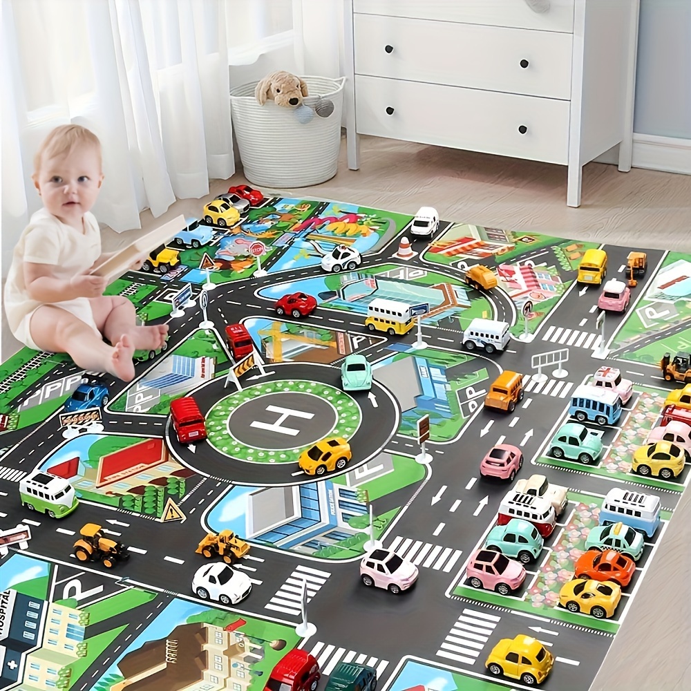 1pc, City Traffic Play Mat, La - Kids Educational Game ulasan dan harga