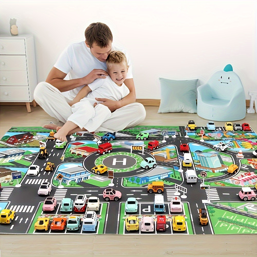 1pc, City Traffic Play Mat, La - Kids Educational Game ulasan dan harga