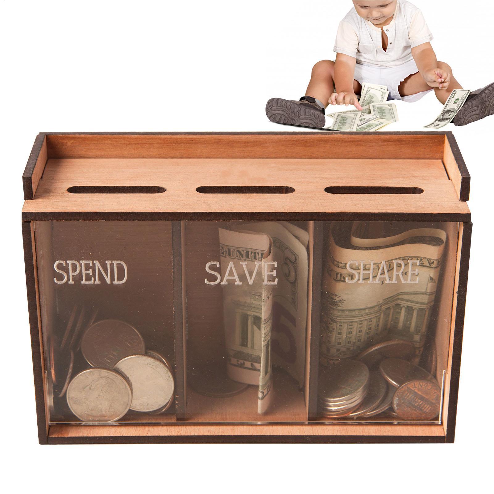 Save Money Box 3 Compartments  - Kids Education Money ulasan dan harga