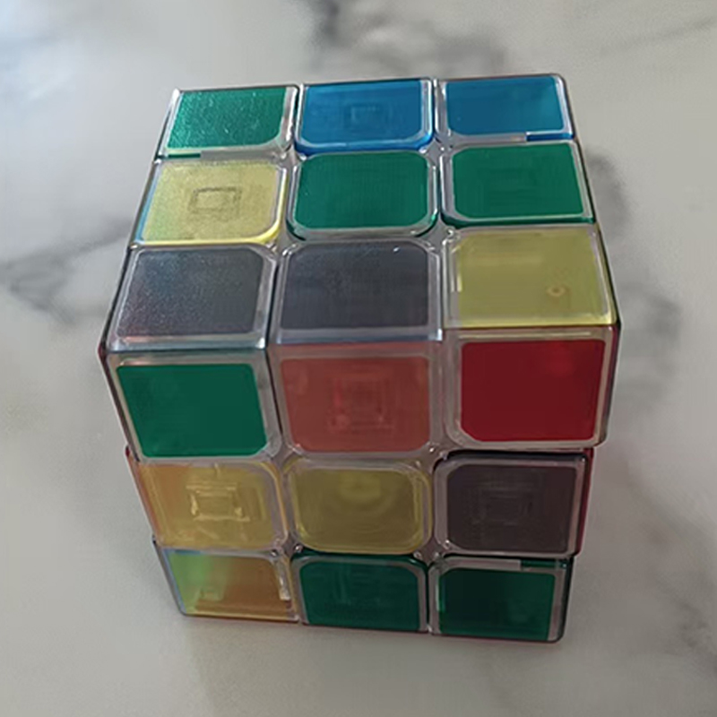 Transparent Cube 3x3x3 Fast Sm - Brain Teaser Cube ulasan dan harga