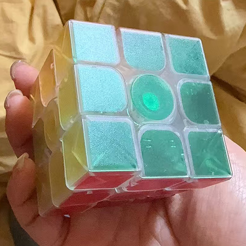 Transparent Cube 3x3x3 Fast Sm - Brain Teaser Cube ulasan dan harga