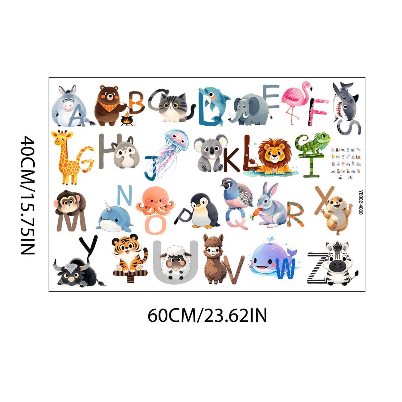 26 Letter English Alphabet Wal - Kids Education Center ulasan dan harga